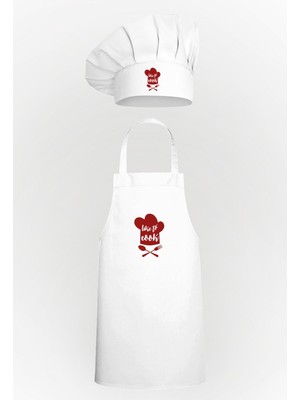 Like To Cook Yazılı Tasarım Mantar Bone & Mutfak Önlüğü Avantaj Paket
