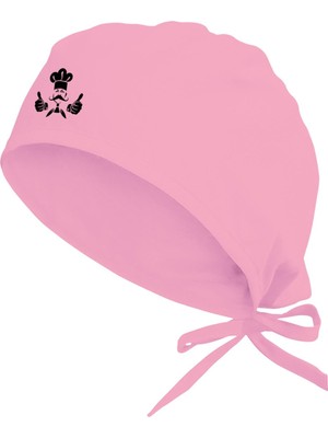 Chef Temalı Özel Bone | Mutfak Bonesi | Aşçı Bonesi Pembe