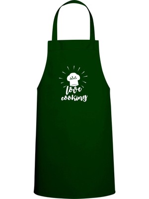Chef Özel Baskılı Chef Mutfak Önlüğü Avcı Yeşili