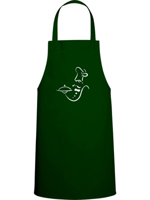 Chef Özel Baskılı Chef Mutfak Önlüğü Avcı Yeşili