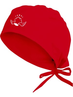 Unisex Nar Çiçeği Yıldızlı Şef Temalı Mutfak Bone