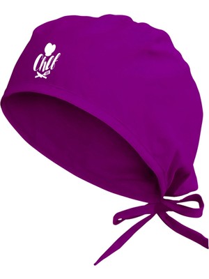 Unisex Mor Chef Temalı Özel Bone