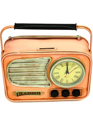 Estevia Yeni Estevia Krg Vintage Tasarım Dekoratif Metal Radyo Saat Company