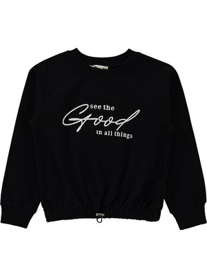 Civil Girls Kız Çocuk Sweatshirt 6-9 Yaş  Siyah