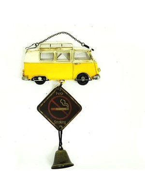 Turtcest Dekoratif Metal Kapı Rüzgar Çanı Minibüs Lütfen Sessiz Olunuz