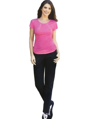 Berrak Kadın Için Pijama Takımı Fuşya Renk 5421 Fuşya M