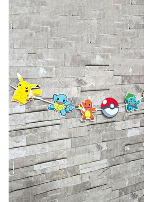 Pekshop Pokemon Konsept Banner Pokemon Tema Doğum Günü Süsleri