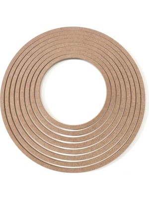 Buradadavar Hobi Ahşap 8'li Ham Mdf, 8mm Kalınlık, 30 cm Kasnak, Boyanabilir Vidasız Kasnak, Makrome Halkası, Düş Kapanı