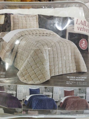 Ayzen Home Laıla Velvet Yatak Örtüsü