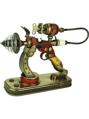 Rakun Home Steampunk Serisi Standlı Dekoratif Lazer Tabanca Biblo