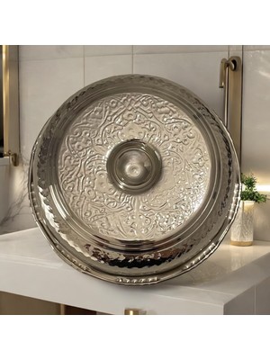 Msa Bakır El Işlemeli Hamam Tası 16 cm 219 gr