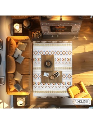 Adeline Home Portre 9125 Iskandinav Modern Toz Vermeyen Salon Mutfak Balkon Halısı