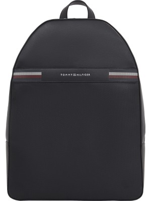 Tommy Hilfiger Siyah 35X45X12 cm Erkek Sırt Çantası Th Corp Texture Dome Backpack