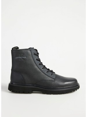 Calvin Klein Deri Siyah Erkek Bot Eva Mıd Laceup Boot Lth