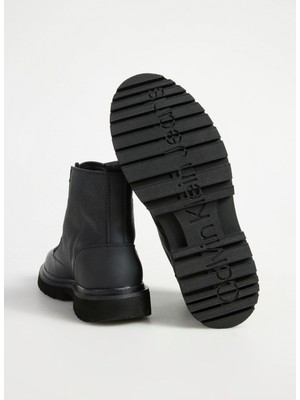 Calvin Klein Deri Siyah Erkek Bot Eva Mıd Laceup Boot Lth