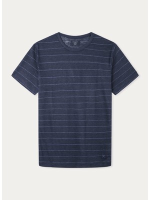 Hackett Bisiklet Yaka Lacivert Erkek T-Shirt HM500806