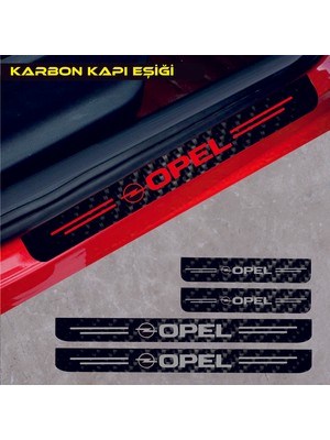 Mcem Store Opel Senator Için Uyumlu Aksesuar Oto Kapı Eşiği Sticker Karbon 4 Adet