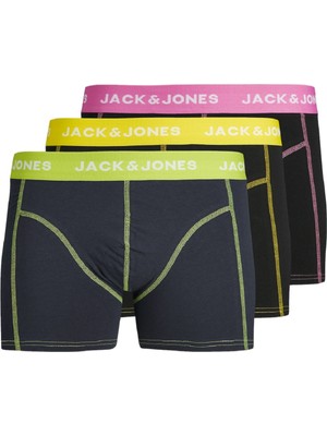 Jack Jones Erkek Renkli Kemerli 3 Lü Paket Boxer 12250218