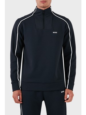 Boss Pamuklu Logolu Slim Fit Yarım Fermuarlı Dik Yaka Sweat Erkek Sweat 50523911 402