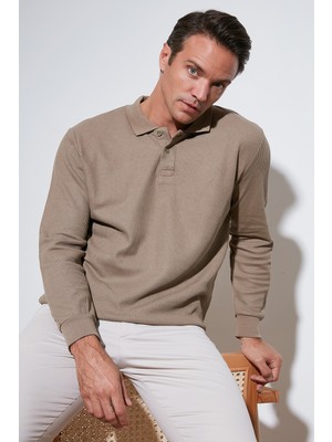 Buratti Pamuklu Regular Fit Düğmeli Polo Yaka Sweat Erkek Sweat 5905739