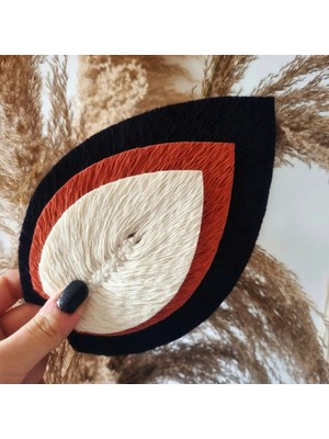 Ninastore Makrome Dekoratif Duvar Süsü Yaprak Modeli Şık Tasarım