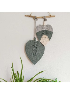 Ninastore Makrome Dekoratif Duvar Süsü Yaprak Modeli Şık Tasarım
