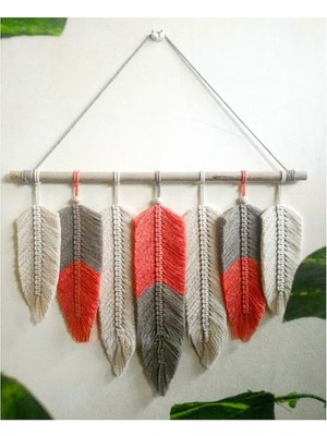 Ninastore Makrome Dekoratif Duvar Süsü Yaprak Modeli Şık Tasarım