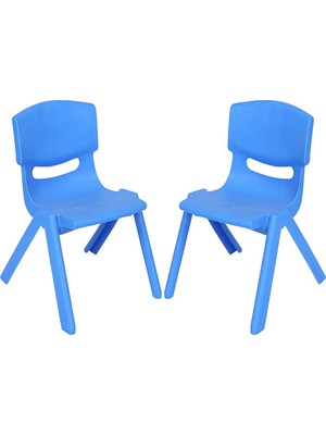Fiore Açık Mavi 2'li Set Büyük Şirin Çocuk Sandalyesi Ergonomik Tasarım ve Dayanıklı Yapı