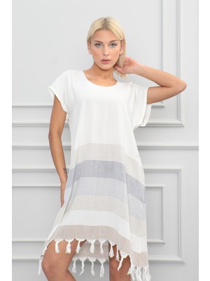 My-o Peştamal Plaj Elbisesi  Pamuk Otantik