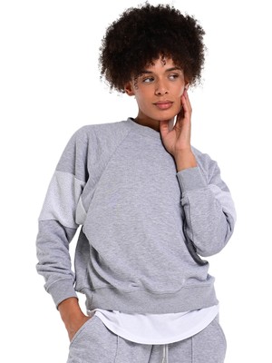 Huesca Kadın Gri Günlük Stil Sweatshirt 24KK006-GRI