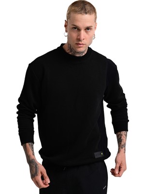 Alicante Erkek Siyah Günlük Stil Sweatshirt 24KE003-SYH