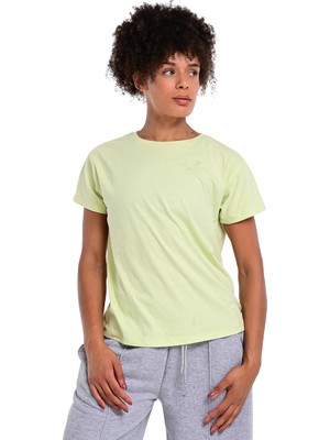 Sportive Icona3 Kadın Yeşil Günlük Stil T-Shirt 24KK007-YSL