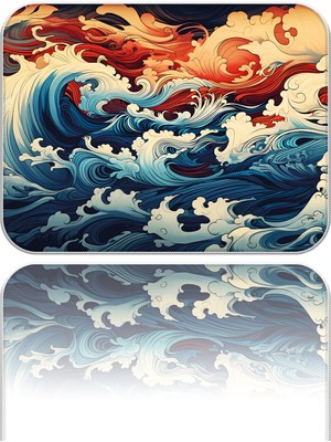 Helixsun Mousepad Büyük Boy Uyumlu Gaming Oyuncu Xl 40X30 cm Kanagawawes