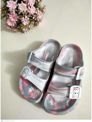 Ayfox Figürlü Çift Tokalı Ayarlanabilir Kaymaz Taban Banyo Çocuk Terlik