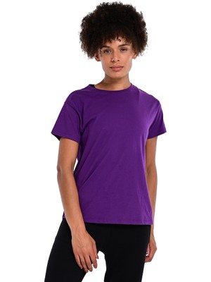 Sportive Icona3 Kadın Mor Günlük Stil T-Shirt 24KK007-MOR