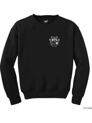 Crows Gate Bts Sheild Mini Logo Siyah Sweatshirt