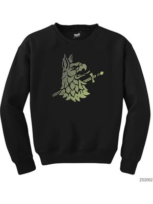 Crows Gate Vikings Gargola Siyah Sweatshirt