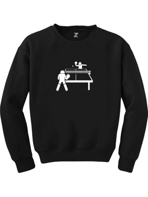 Crows Gate Ping Pong Table Tennis Round Siyah Sweatshirt