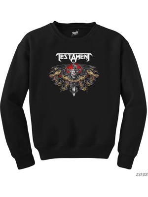 Crows Gate Testament Dark Roots Of Thrash Siyah Sweatshirt