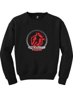 Crows Gate Crysis Wars Logo Siyah Sweatshirt