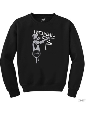 Crows Gate Graffiti Istanbul Siyah Sweatshirt