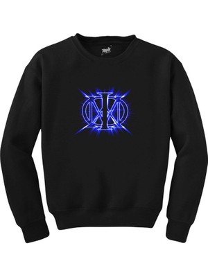 Crows Gate Dream Theater Blue Logo Siyah Sweatshirt