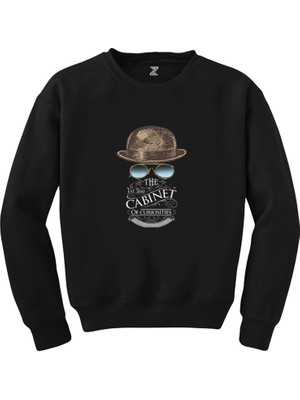 Crows Gate Cabinet Of Curiosities Logo Siyah Sweatshirt
