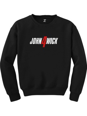 Crows Gate John Wick 4 Logo Siyah Sweatshirt