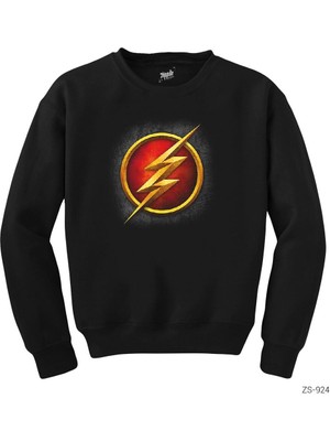 Crows Gate Flash Logo Siyah Sweatshirt
