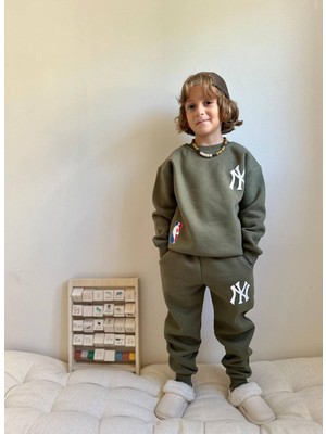 Jolly Kids Erkek Çocuk Yazı Baskılı Sweatshirt Takım