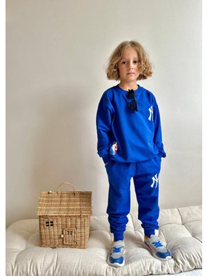 Jolly Kids Erkek Çocuk Yazı Baskılı Sweatshirt Takım