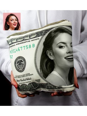 Ejoya Kişiye Özel Fotoğraflı 100 Dolar Deste Yastık 94736