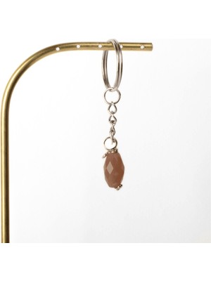 Paleo Güneş Taşı Doğal Taş Anahtarlık