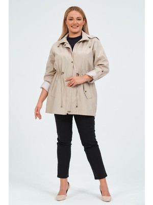 Glr & Gym Beren Mevsimlik Büyük Beden Yazlık Trençkot Mont